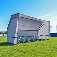 Net World Sports Banquillo Portátil para Jugadores Suplentes | Caseta Impermeable para Equipos (Banco Opcional de 8…